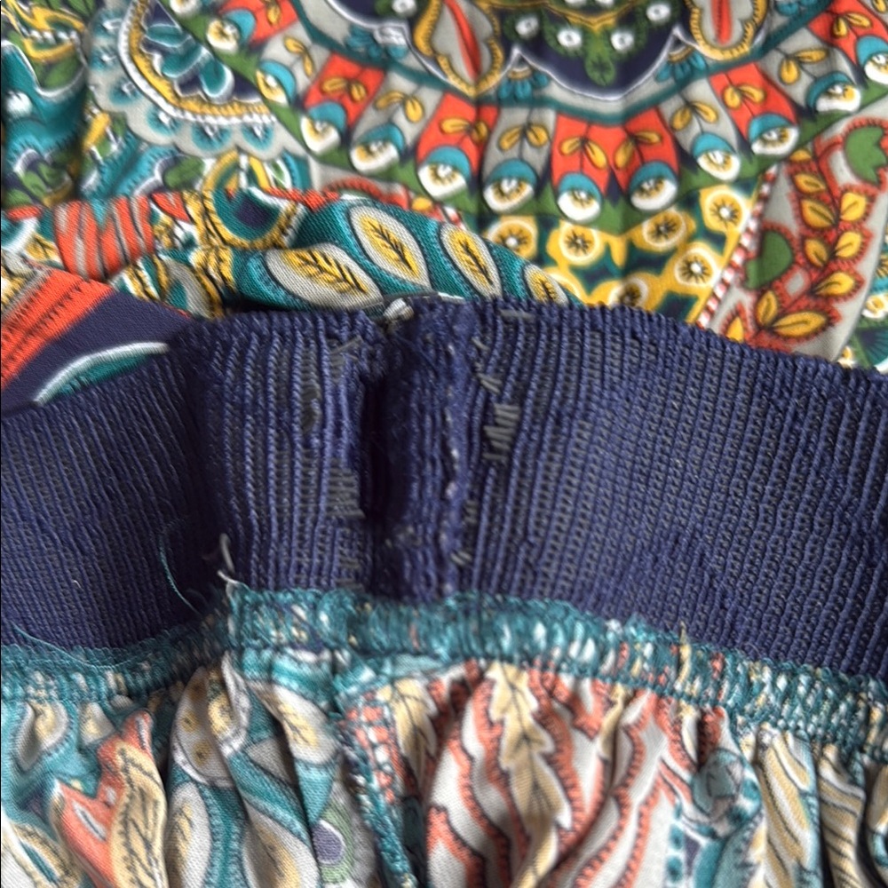 LuLaRoe Madison Skirt XS Multi-Color Paisley Pleated Midi Skirt with Pockets - Picture 8 of 9